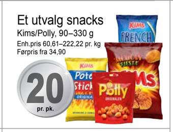 Joker Et utvalg snacks tilbud