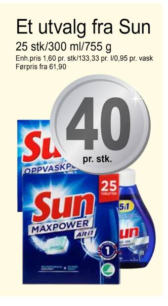 Joker Et utvalg fra sun tilbud