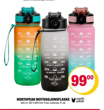 Coop Extra Northpeak motivasjonsflaske tilbud