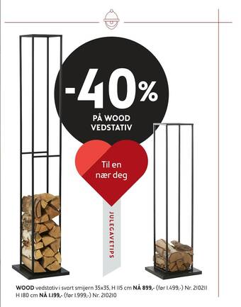 Bohus 40% på wood vedstativ tilbud