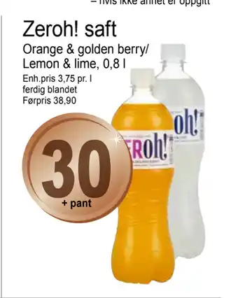 Joker Zeroh! saft tilbud