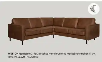 Bohus Weston hjørnesofa tilbud