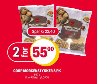 Coop Extra Coop morgenstykker 8 pk tilbud