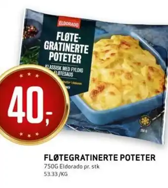 Bunnpris FLØTEGRATINERTE POTETER 750G Eldorado tilbud