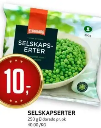 Bunnpris SELSKAPSERTER 250 g Eldorado tilbud