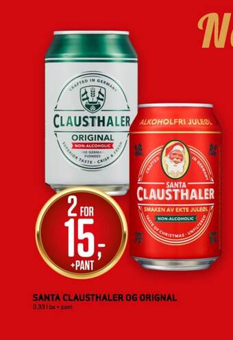 Bunnpris Santa clausthaler og original tilbud