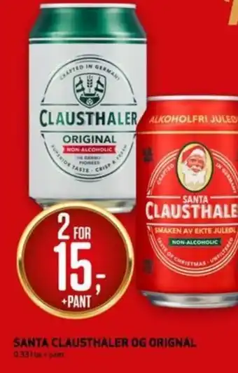 Bunnpris SANTA CLAUSTHALER OG ORIGNAL tilbud
