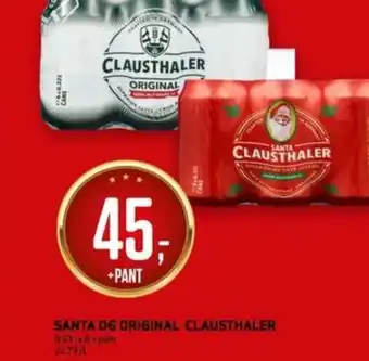 Bunnpris SANTA OG ORIGINAL CLAUSTHALER tilbud