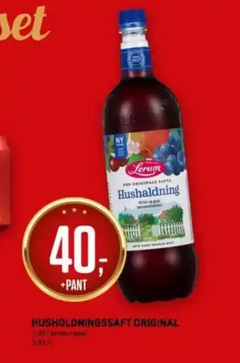 Bunnpris HUSHOLDNINGSSAFT ORIGINAL tilbud