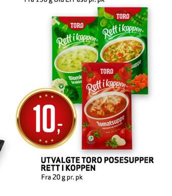 Bunnpris Utvalgte toro posesupper rett koppen tilbud
