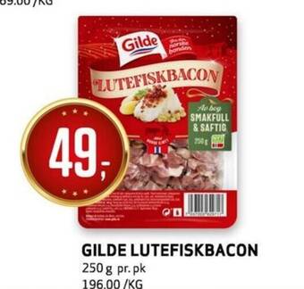 Bunnpris GILDE LUTEFISKBACON tilbud