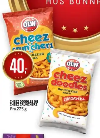 Bunnpris CHEEZ DOODLES OG CHEEZ CRUNCHERZ tilbud