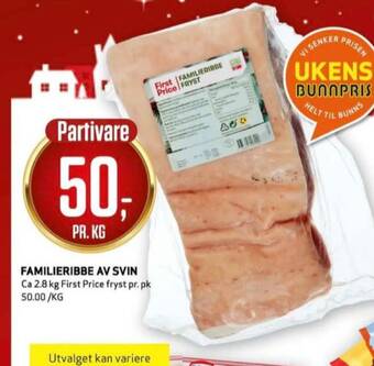 Bunnpris First price ribbe tilbud