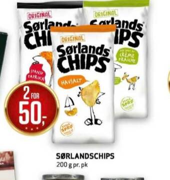 Bunnpris Sørlandschips chips tilbud