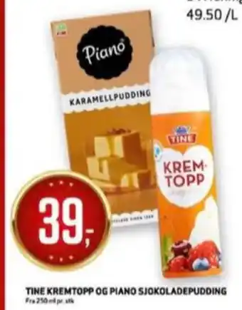 Bunnpris Piano pudding tilbud