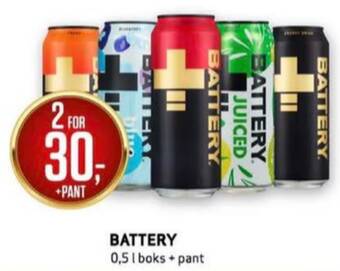Bunnpris Battery energidrikk tilbud