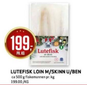 Bunnpris Fiskemannen lutefisk tilbud