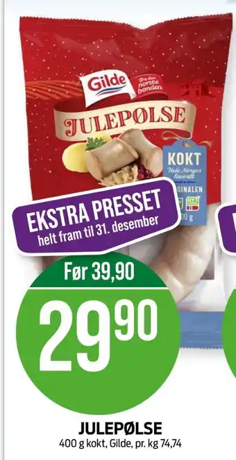 Kiwi Gilde julepølse tilbud
