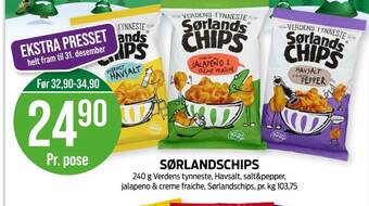Kiwi Sørlandschips chips tilbud