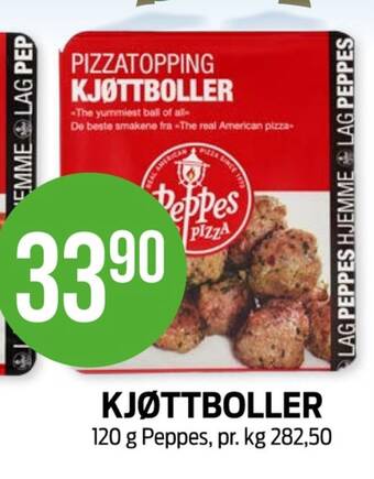 Kiwi Peppes pizza kjøttboller tilbud