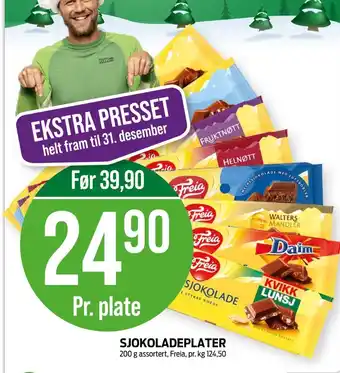 Kiwi Firkløver sjokoladeplate tilbud