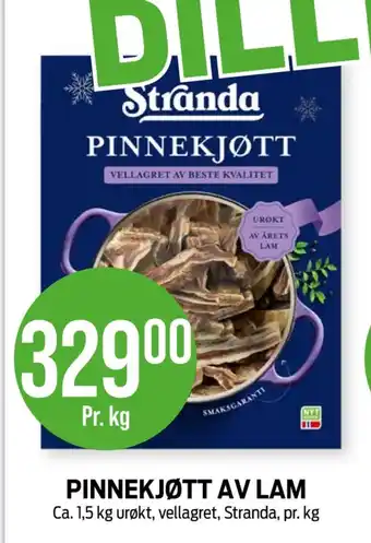Kiwi Stranda pinnekjøtt tilbud