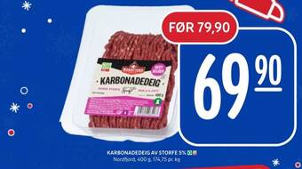 Rema 1000 Nordfjord karbonadedeig tilbud