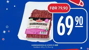 Rema 1000 Nordfjord karbonadedeig tilbud