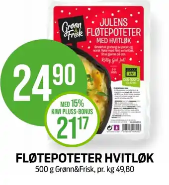 Kiwi Grønn og frisk fløtepoteter tilbud