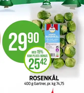 Kiwi Gartner rosenkål tilbud
