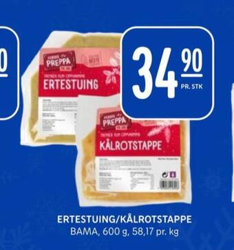 Rema 1000 Bama ertestuing tilbud