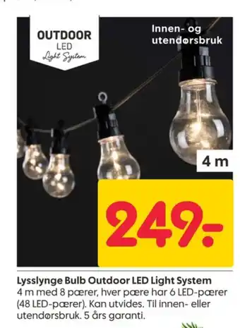 Rusta Outdoor light system lysslynge tilbud