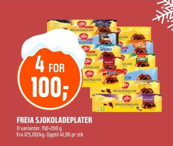 Coop Obs Freia sjokoladeplater tilbud