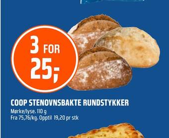 Coop Obs Coop stenovnsbakte rundstykker tilbud