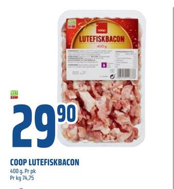 Coop Obs Coop lutefiskbacon tilbud