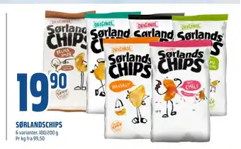 Coop Obs Sørlandschips tilbud