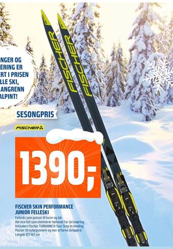 Coop Obs Fischer skin performance junior felleski tilbud