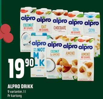 Coop Obs Alpro drikk tilbud