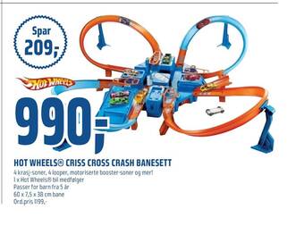 Coop Obs Hot wheels criss cross crash banesett tilbud