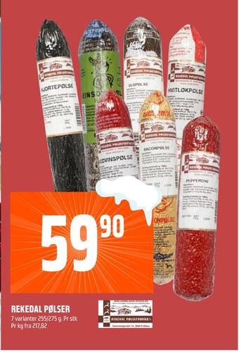 Coop Obs Rekedal pølser tilbud