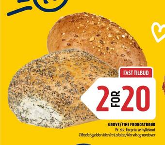 Coop Prix Grove/fine frokostbrød tilbud