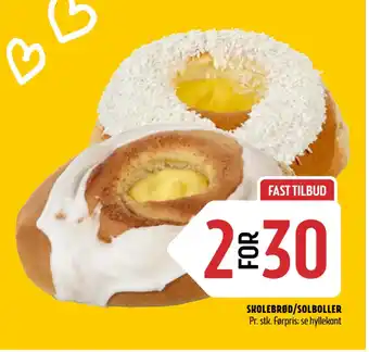 Coop Prix Skolebrød/solboller tilbud