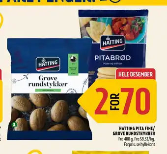 Coop Prix Hatting pita fine/ grove rundstkykker tilbud