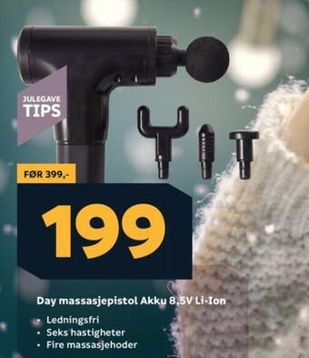 Megaflis Day massasjepistol Akku 8,5V Li-Ion tilbud