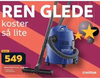 Megaflis Nilfisk Buddy II 12 tørr- og våtsuger tilbud