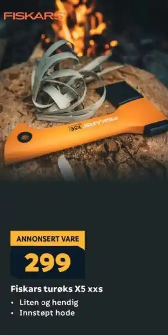 Megaflis Fiskars turøks X5 xxs tilbud