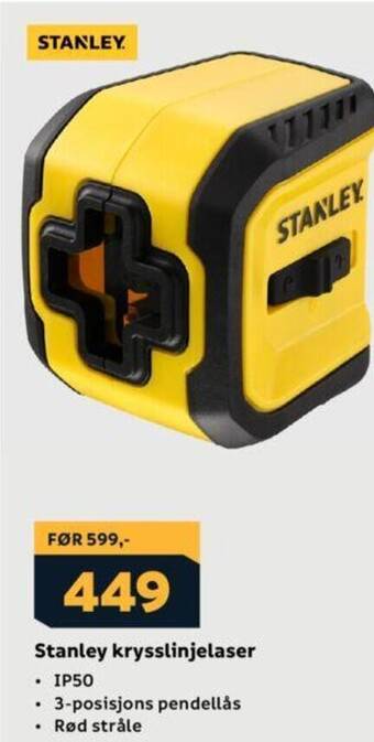 Megaflis Stanley krysslinjelaser tilbud