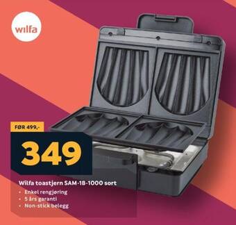 Megaflis Wilfa toastjern SAM-1B-1000 sort tilbud