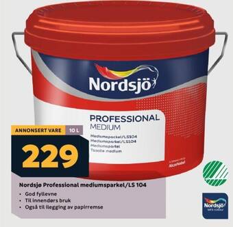 Megaflis Nordsjø Professional mediumsparkel/LS 104 tilbud