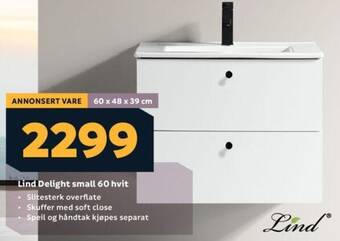 Megaflis Lind Delight small 60 hvit tilbud